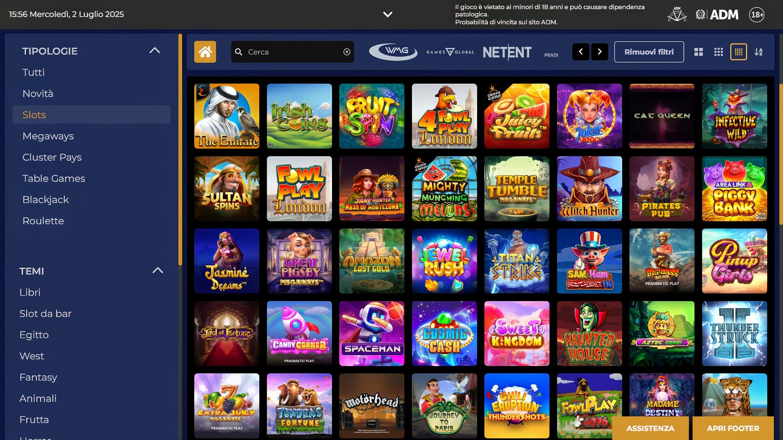 Spinpalace Casino Slots Desktop