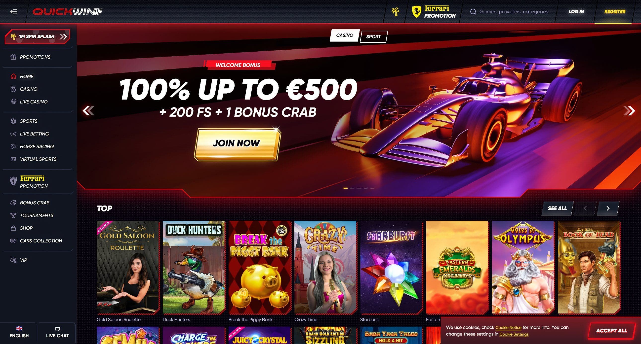 QuickWin Casino Home