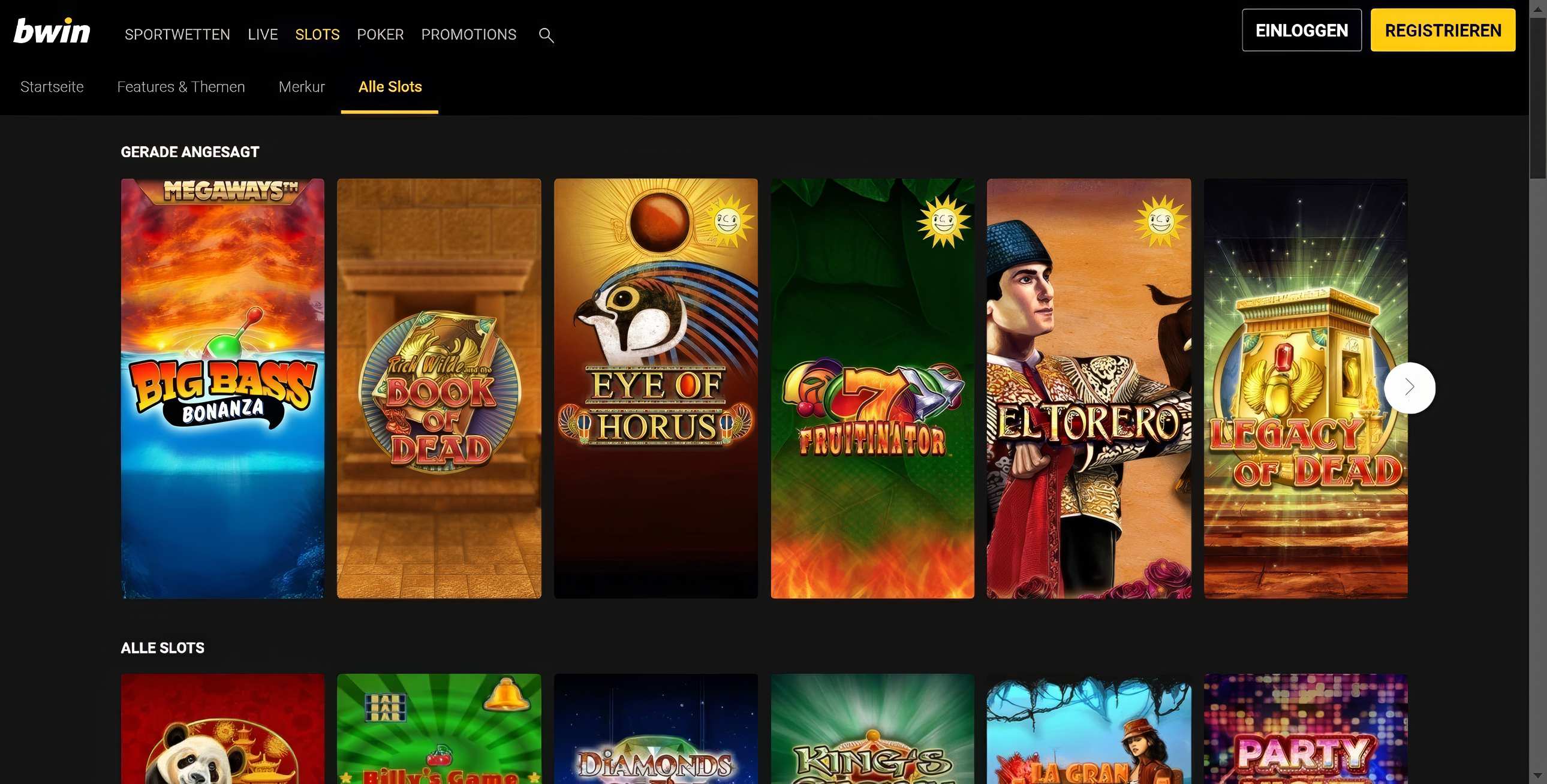Bwin Slots Spiele Desktop