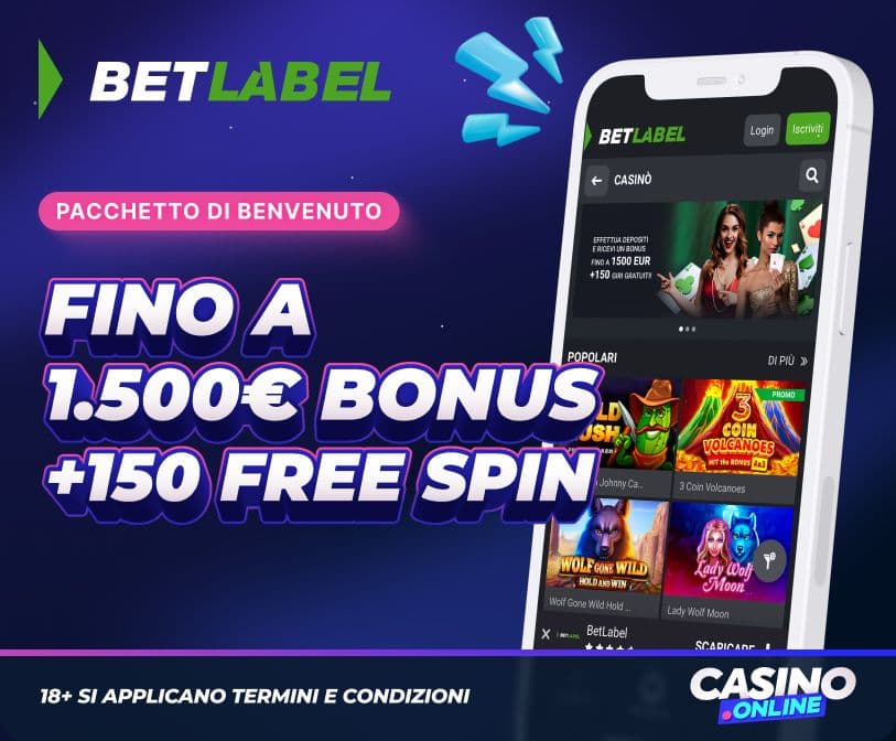 BetLabel Casino Bonus Benvenuto