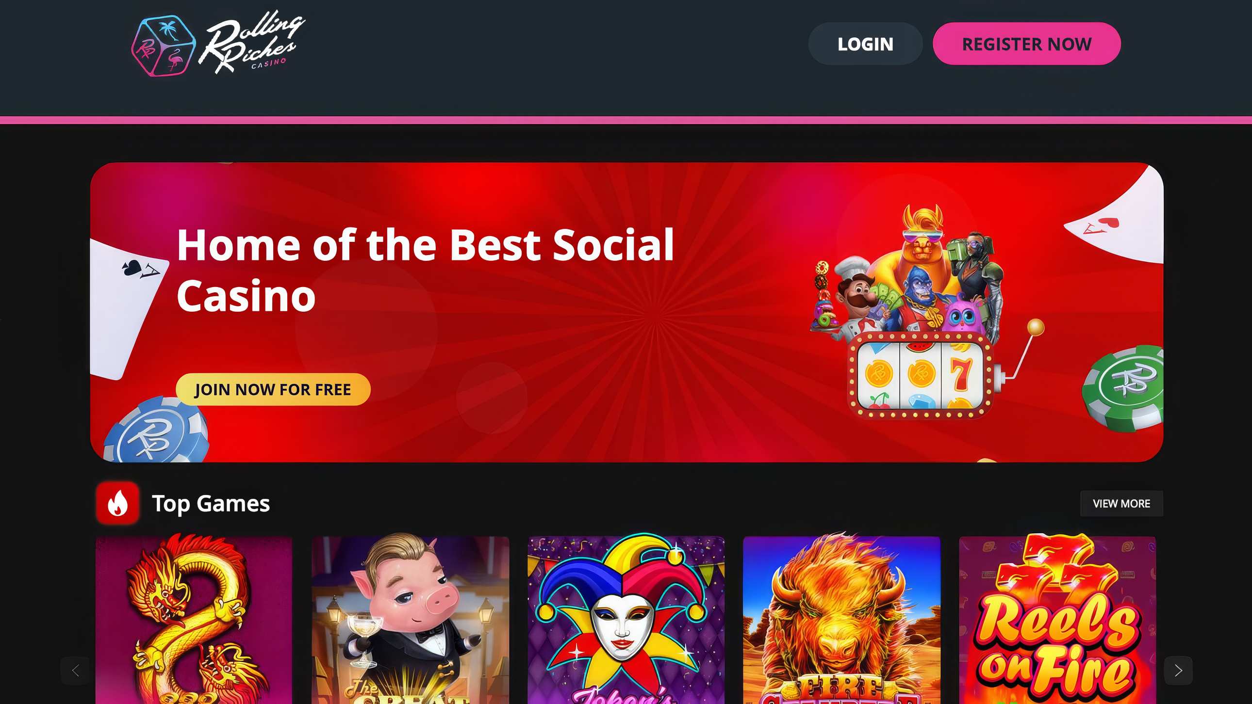 Rolling Riches Casino desktop screenshot 1