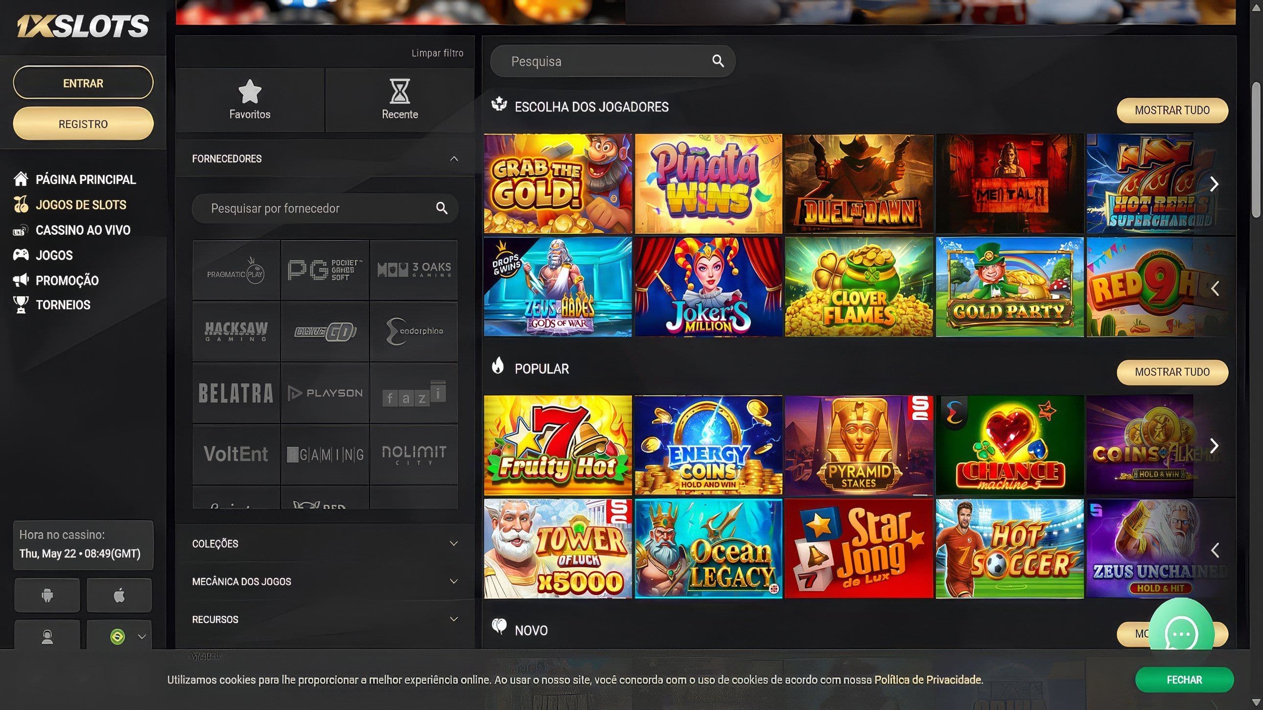 1xslots slots desktop