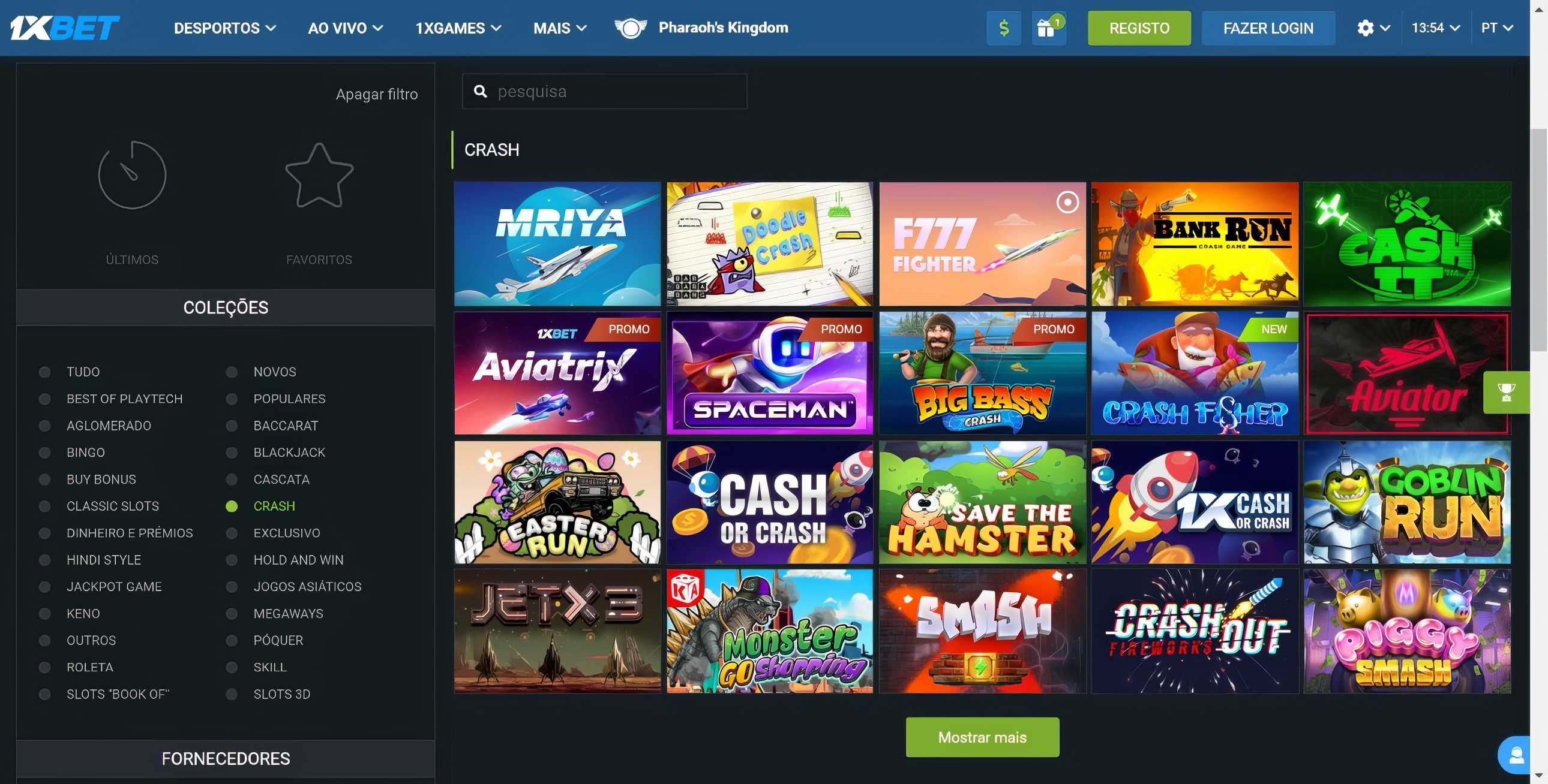 1xBet Desktop Crash