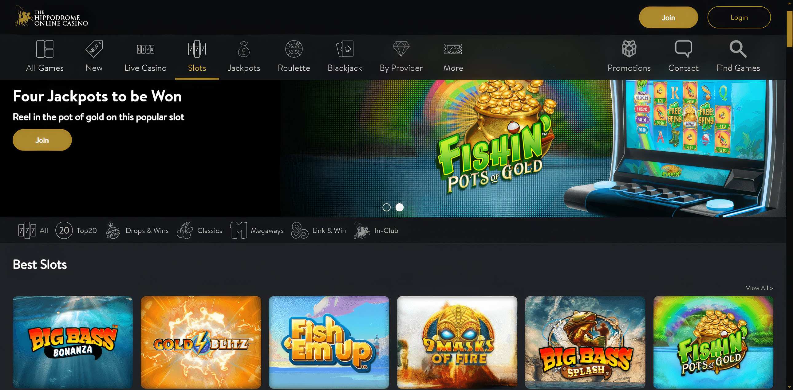 Hippodrome Casino desktop screenshot 2