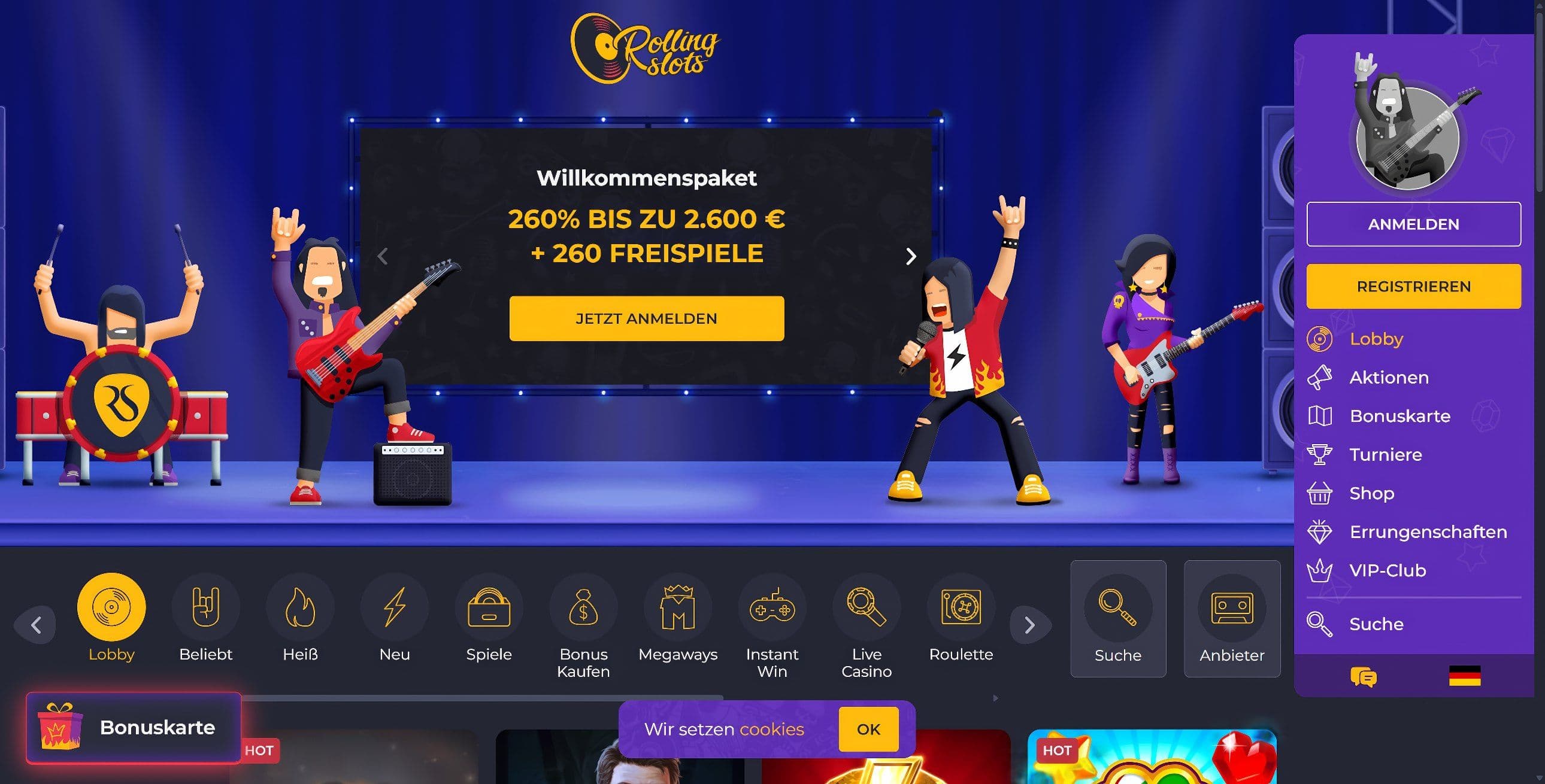 Rolling Slots desktop screenshot 1