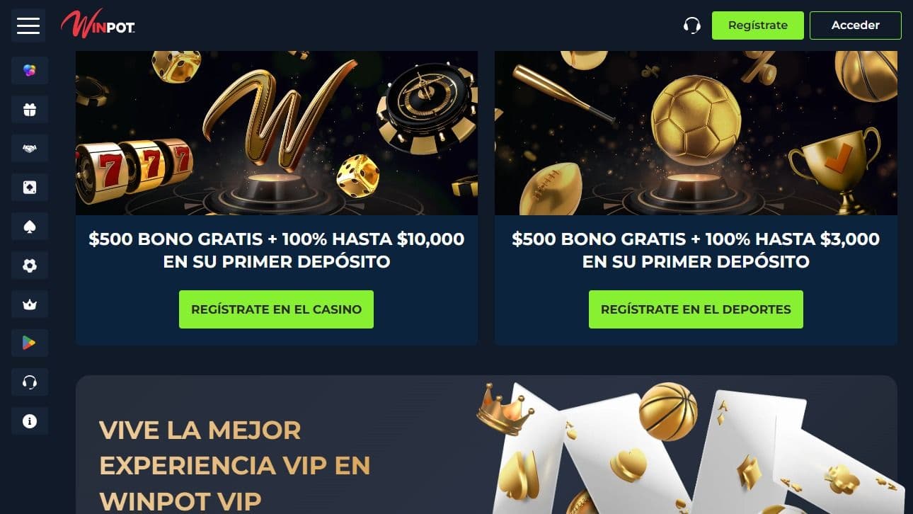 Portada versión desktop de Winpot MX