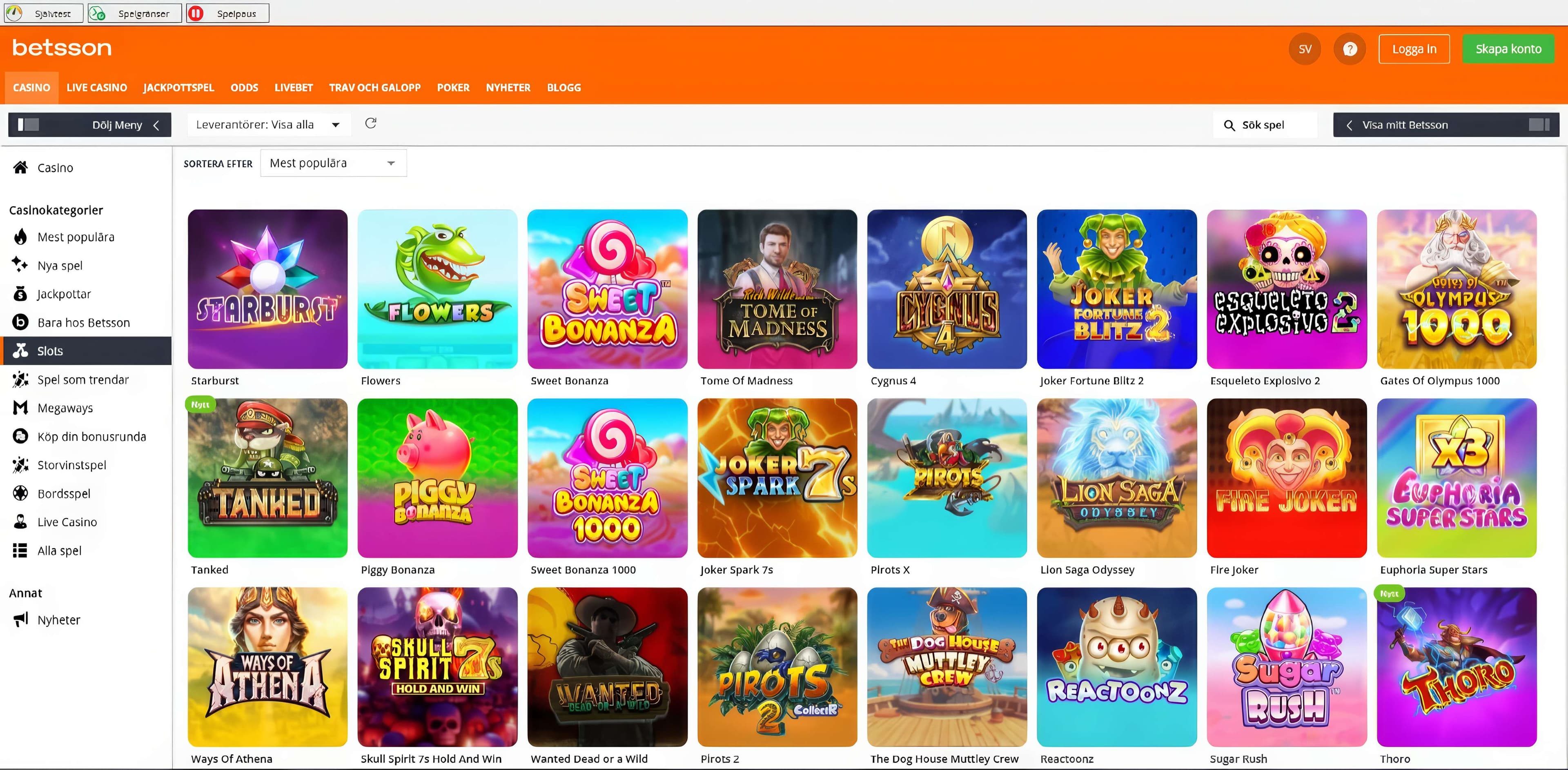 betsson slots
