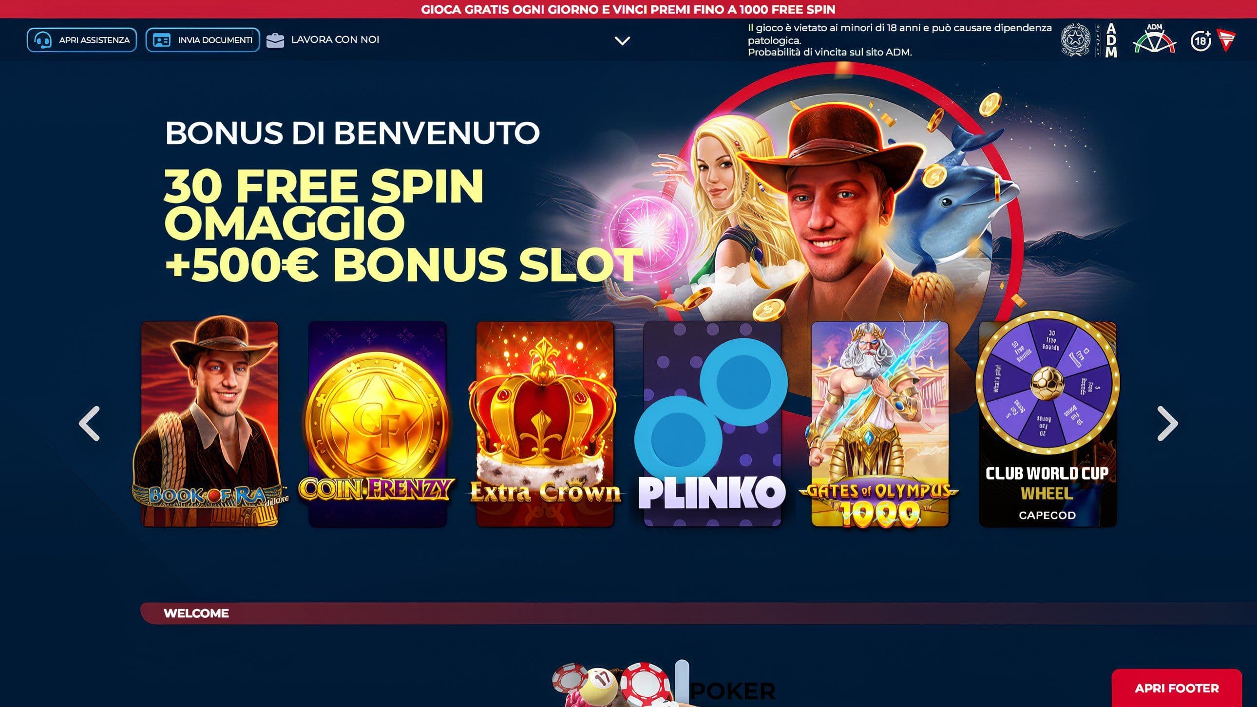 Quigioco Casino Homepage Desktop
