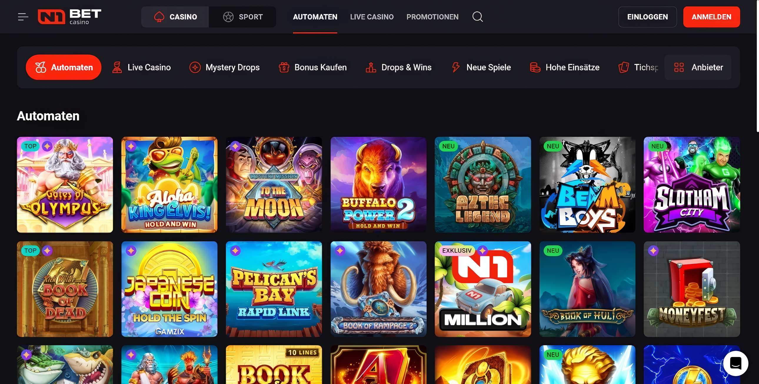 N1Bet desktop screenshot 2