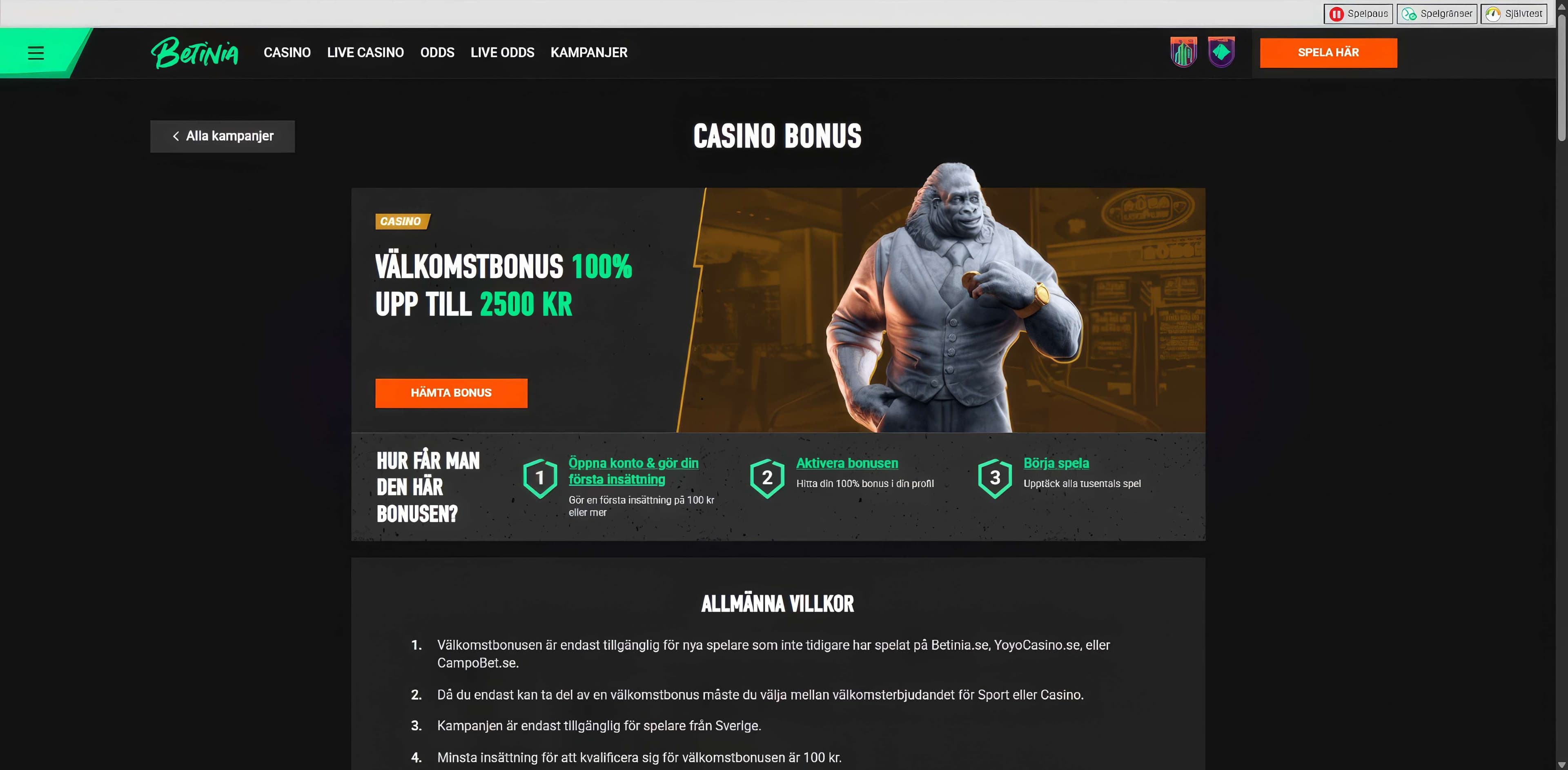 betinia casino