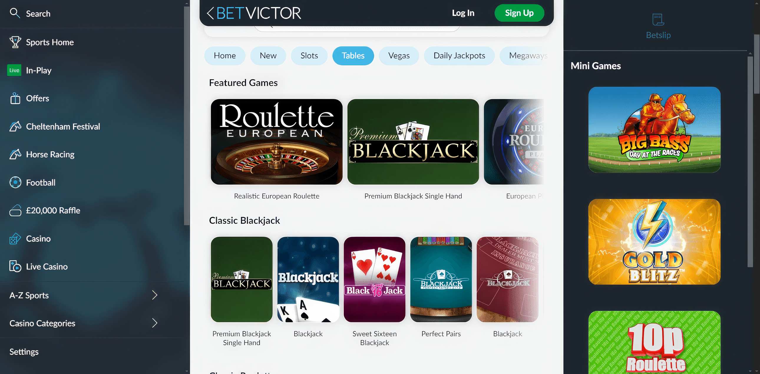 BetVictor Casino Games