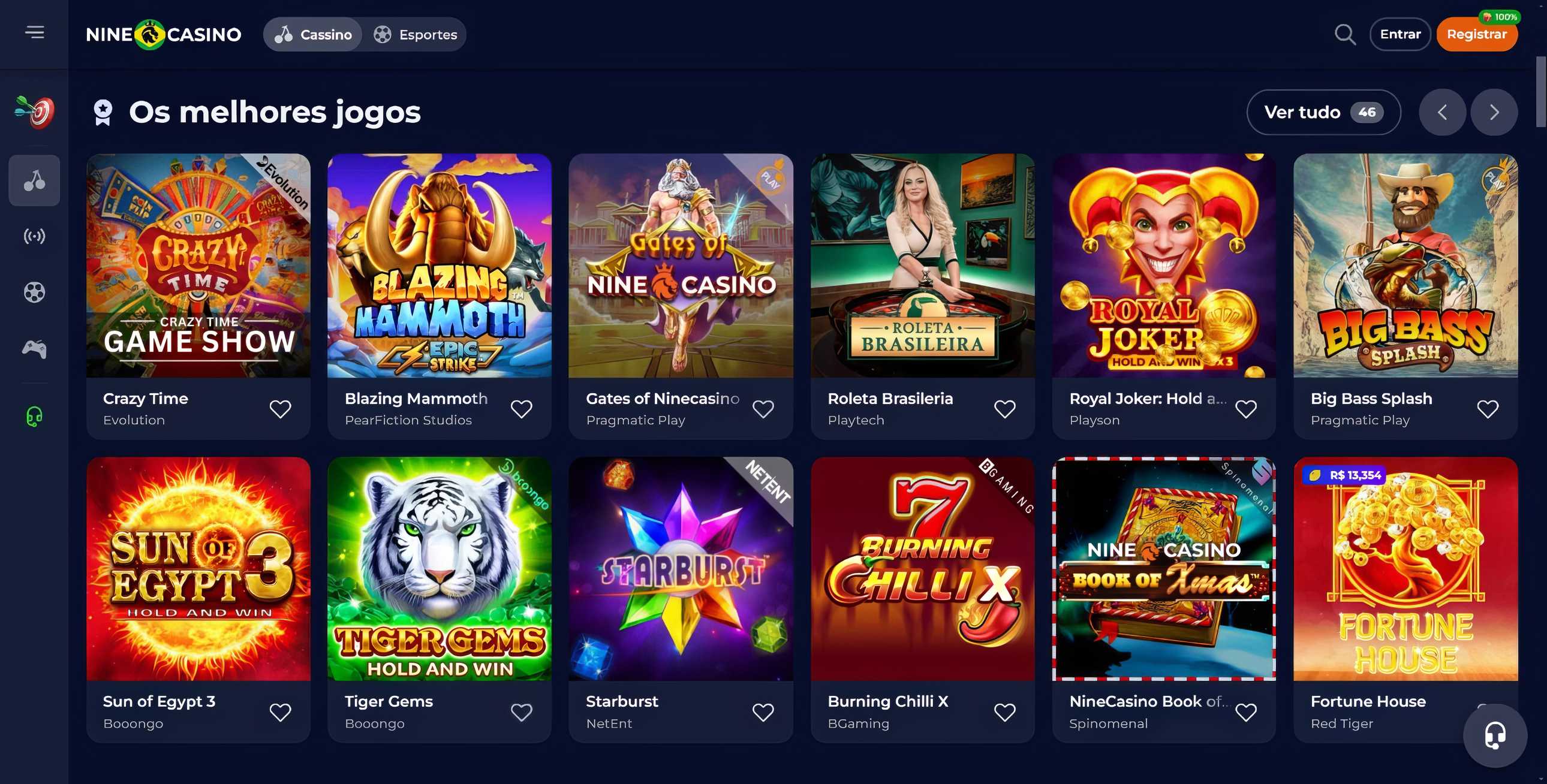 Nine casino desktop home