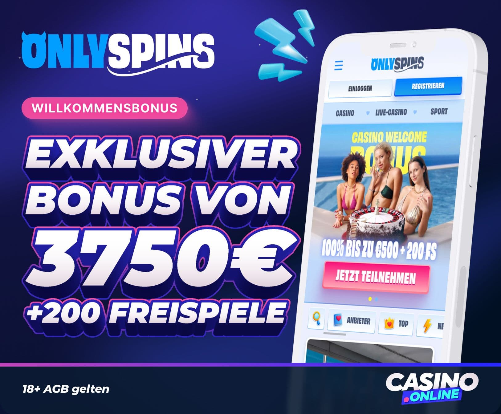 OnlySpins exklusive offer