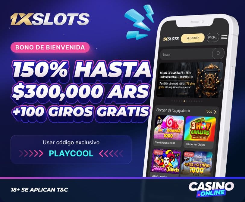 Bono de Bienvenida de 1xSlots Argentina.
