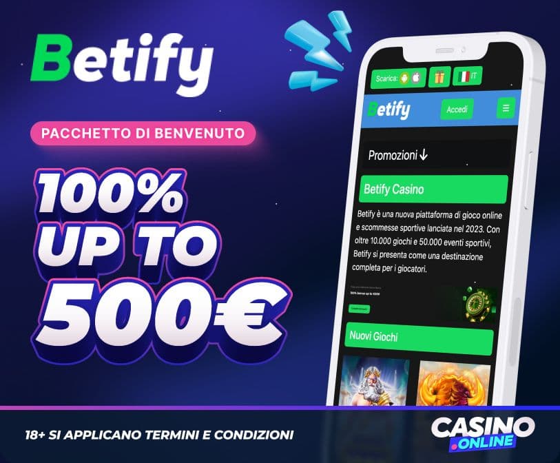 Betify Casino Bonus Benvenuto