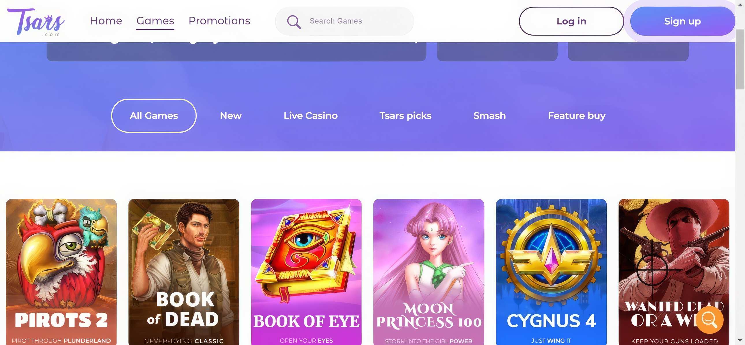 Tsars Casino Games