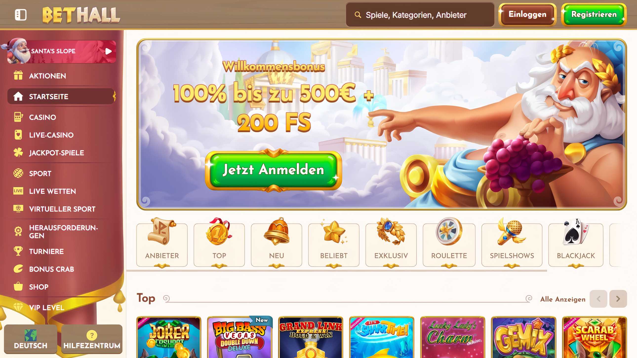 bethall casino homepage