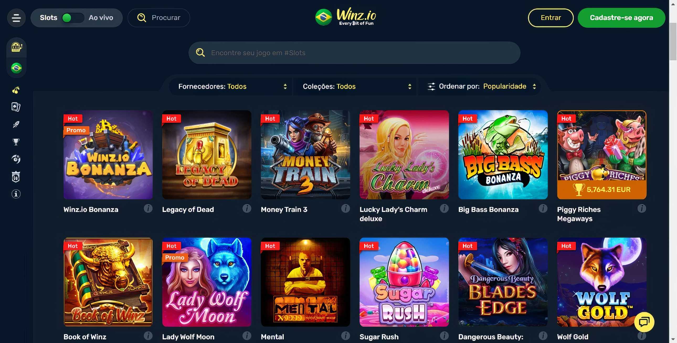 Winz.io Casino Slots