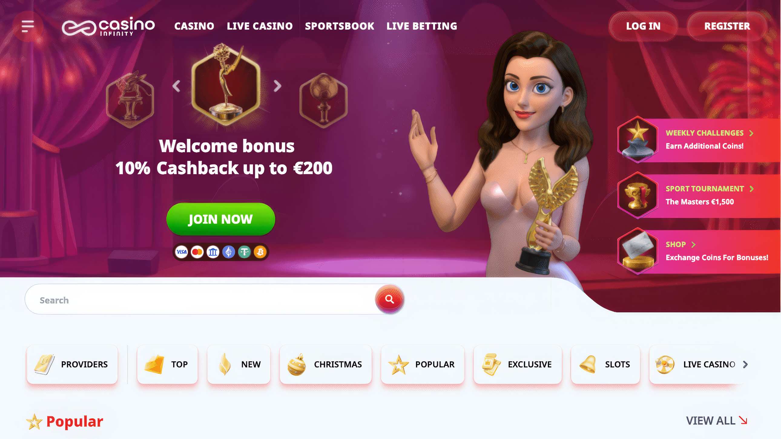 Casino Infinity Desktop
