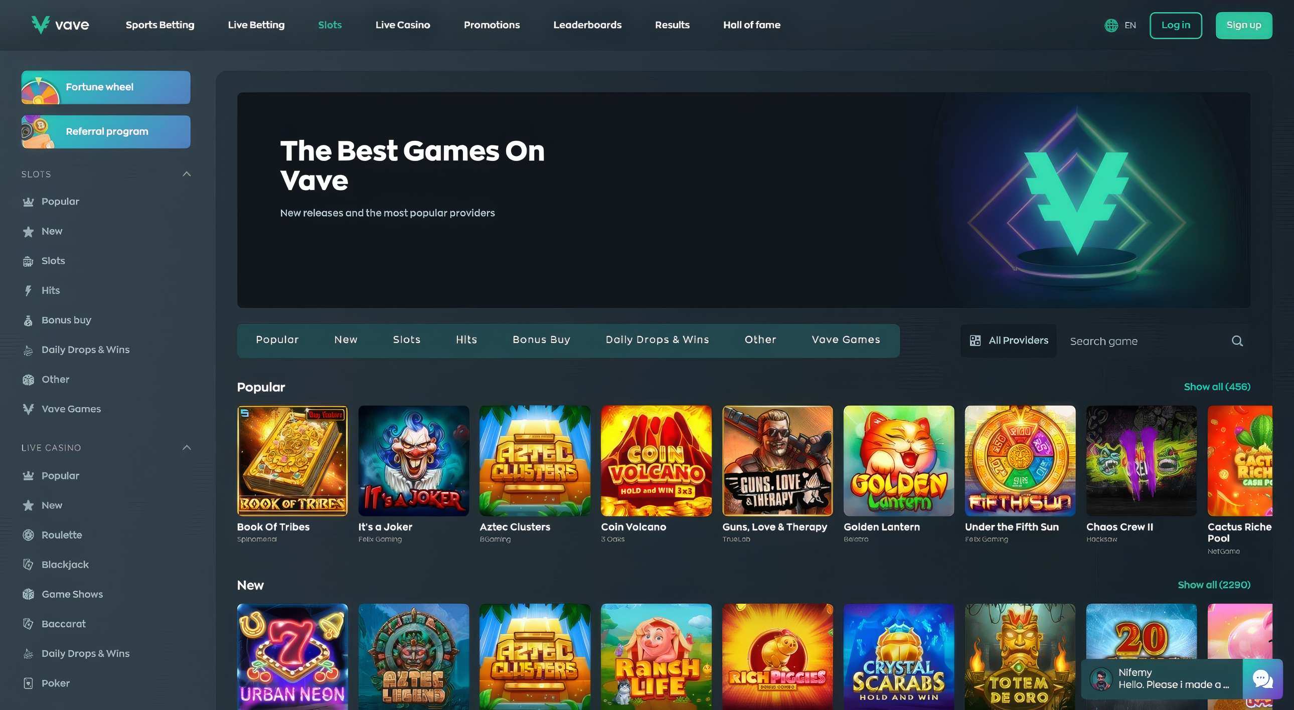 Vave Casino Slots