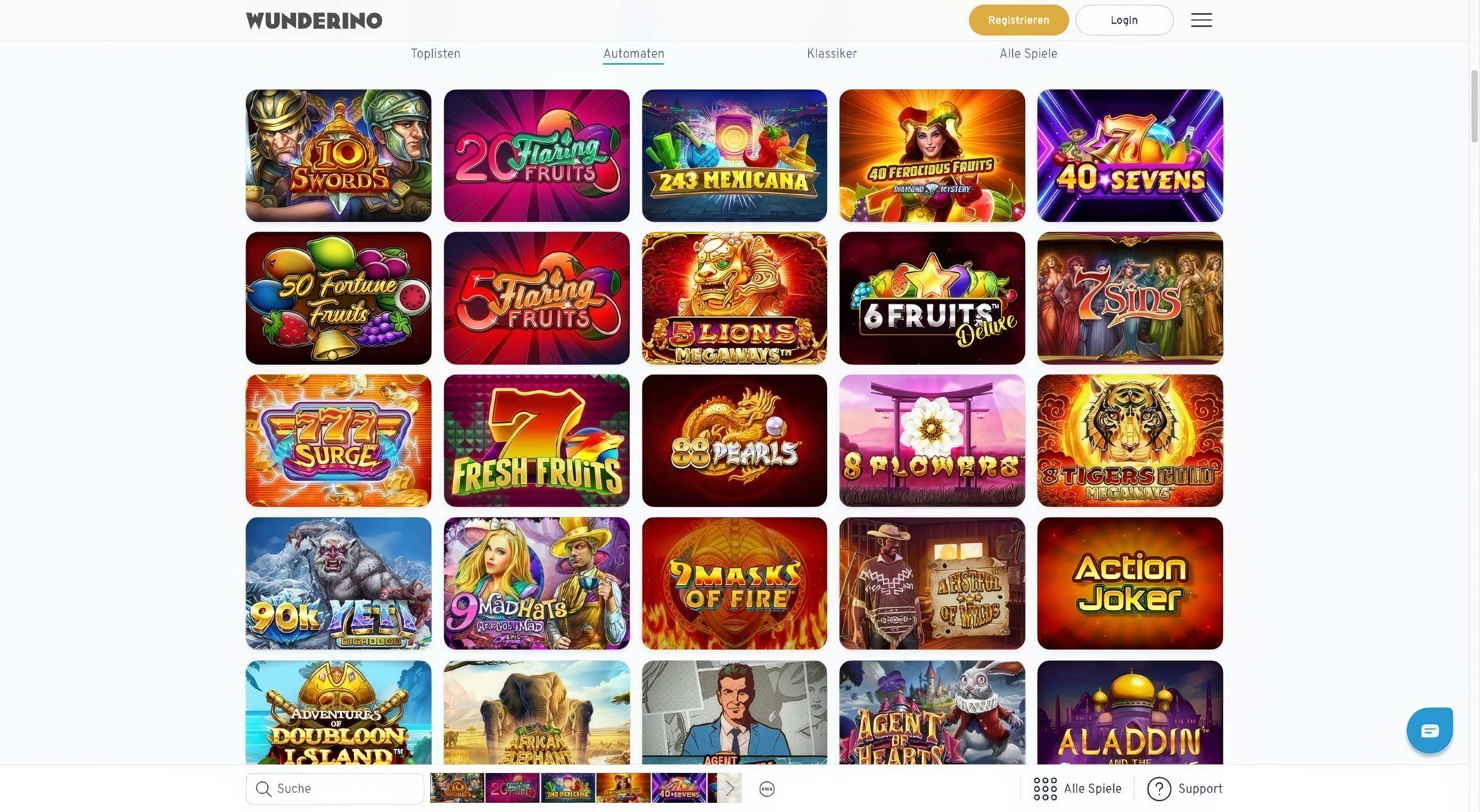 Wunderino Slots Desktop