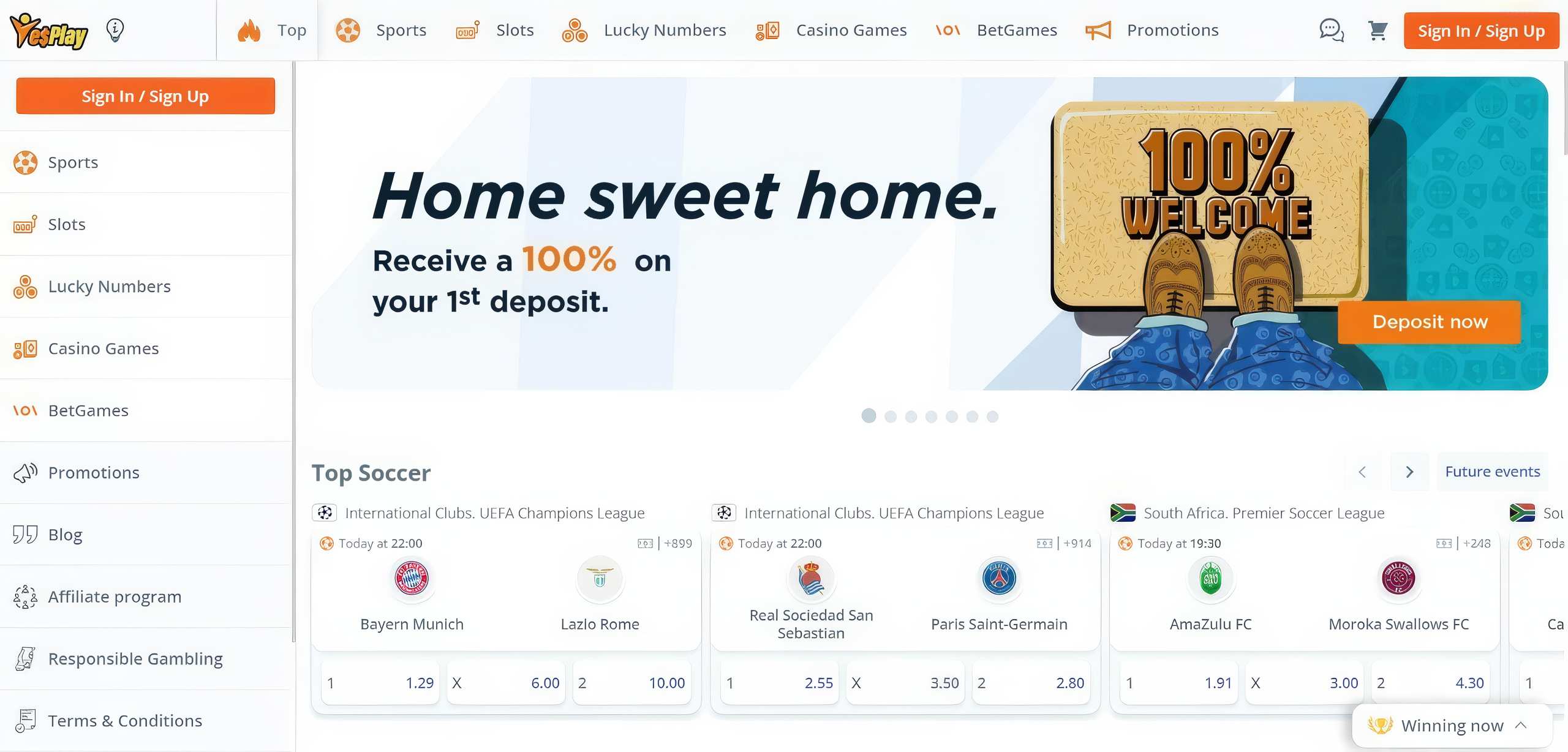 YesPlay homepage.