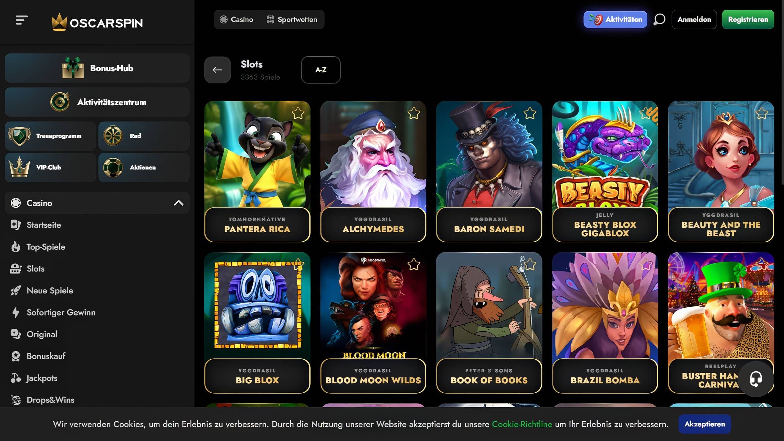 Oscarspin desktop screenshot 2
