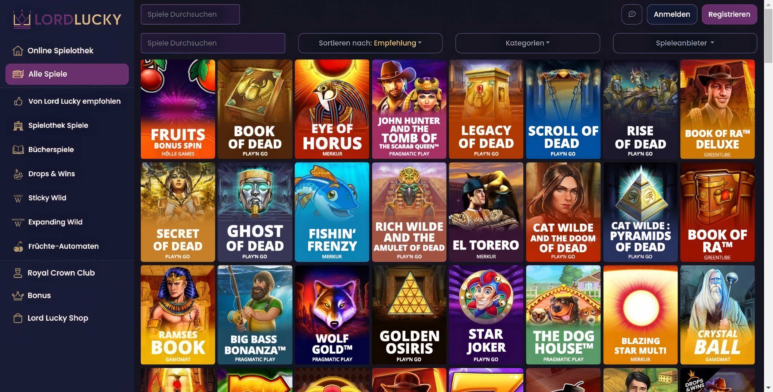 Lord Lucky Slots Desktop