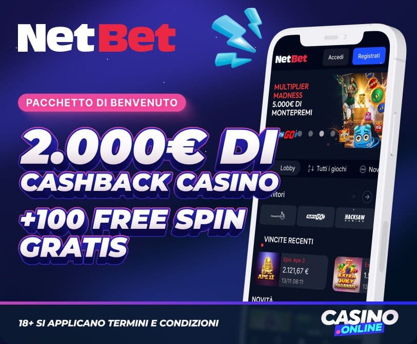 Netbet Casino Bonus Benvenuto