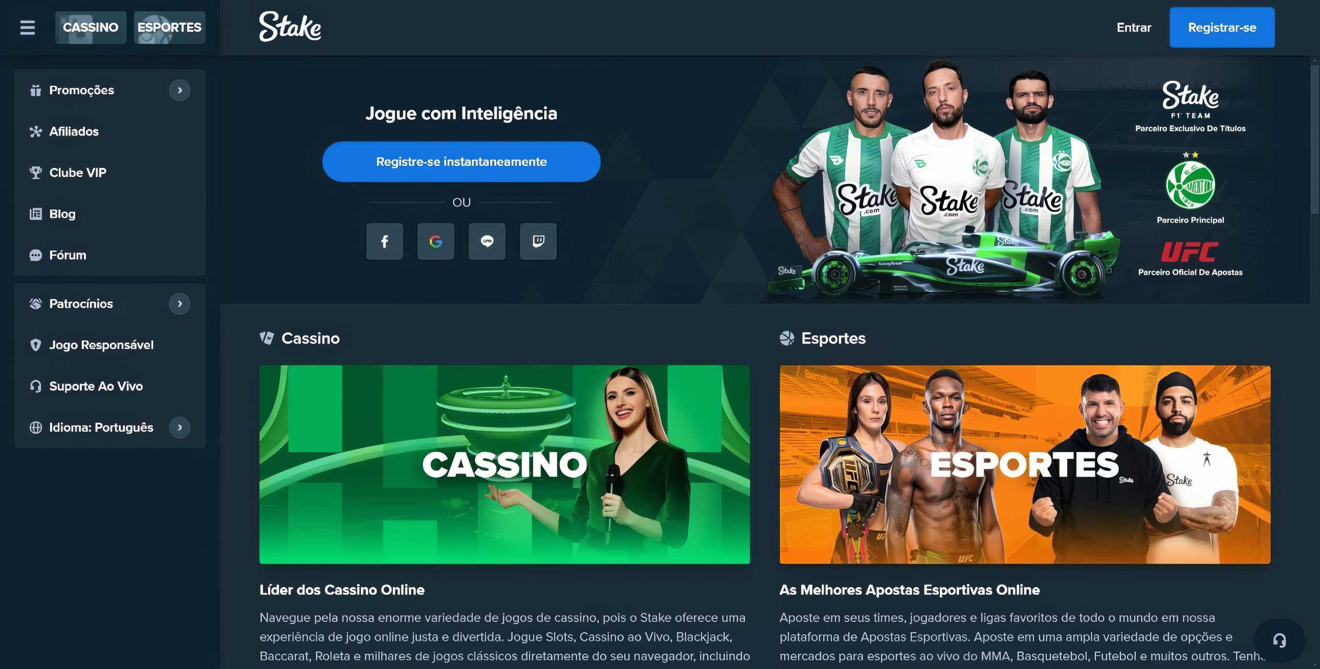 Stake home desktop