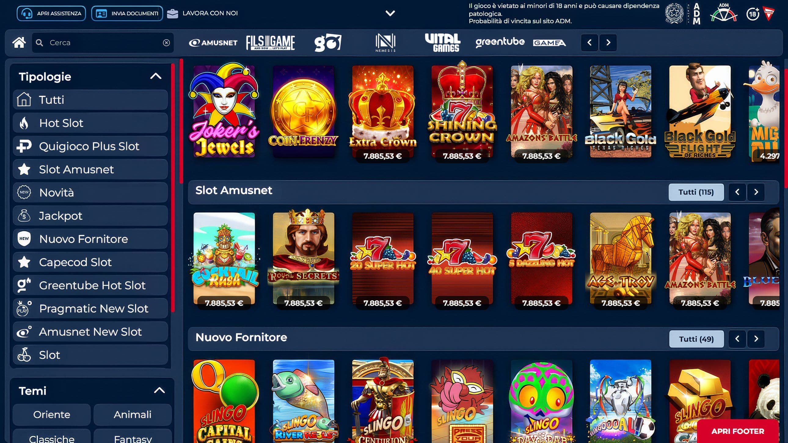 Quigioco Casino Slots Desktop