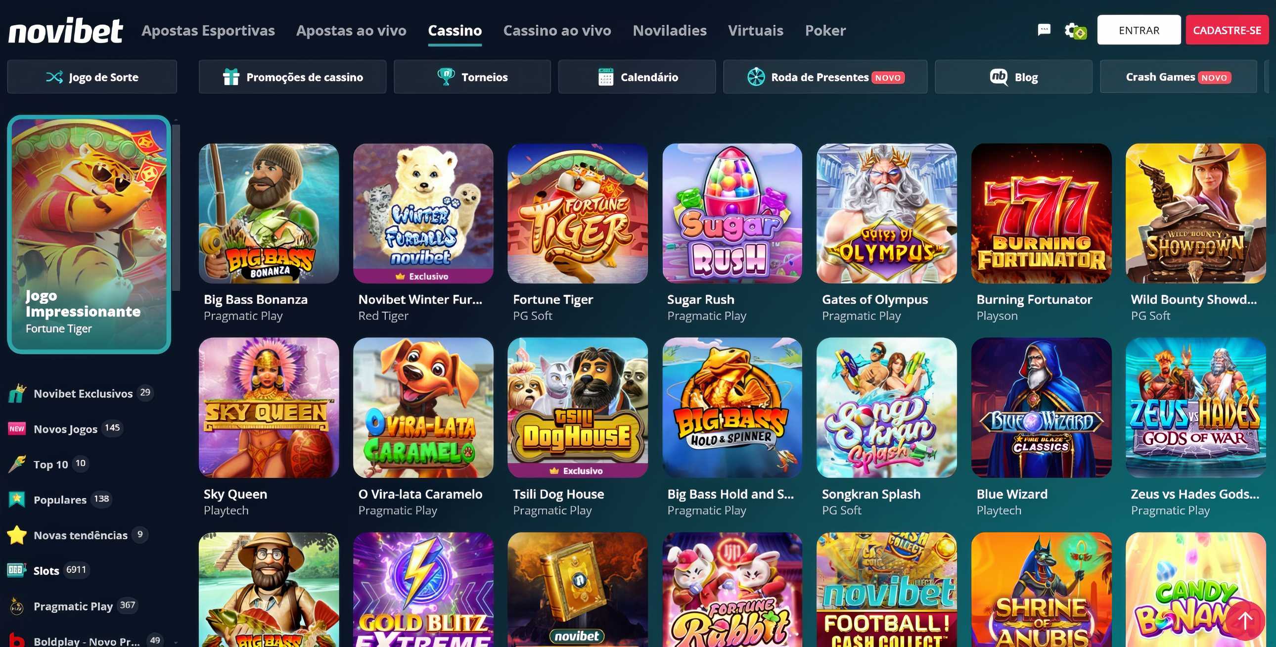 Novibet desktop slots