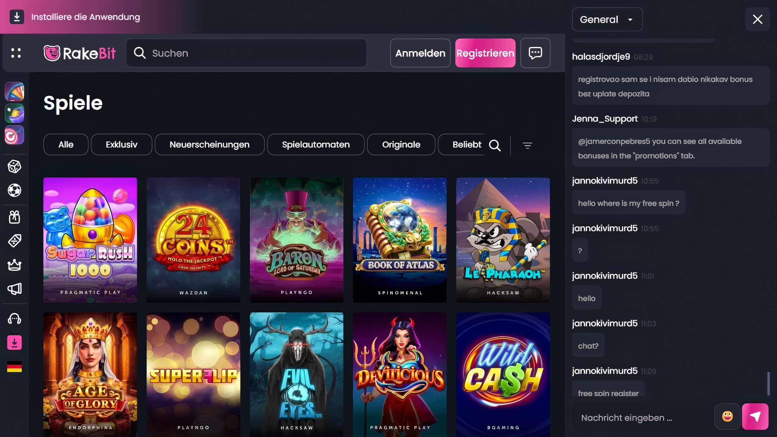 RakeBit desktop screenshot 2