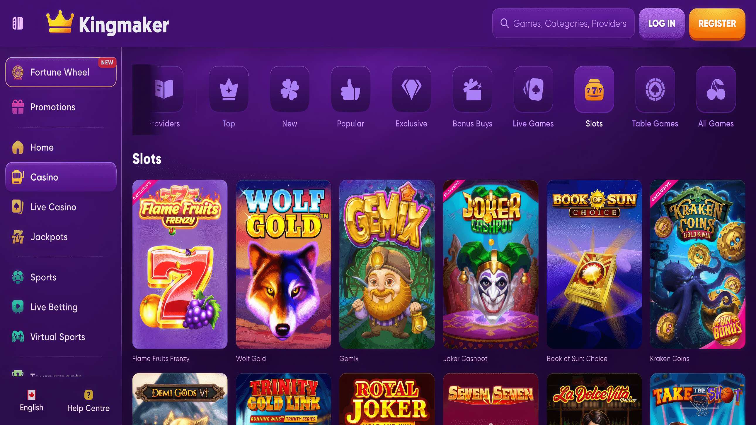 Kingmaker slots