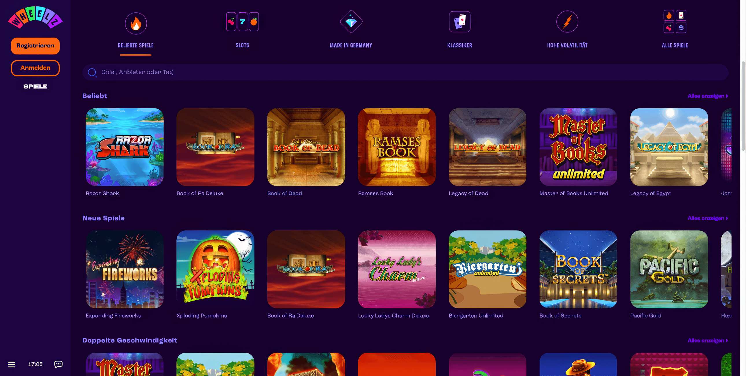 Wheelz Slots Desktop