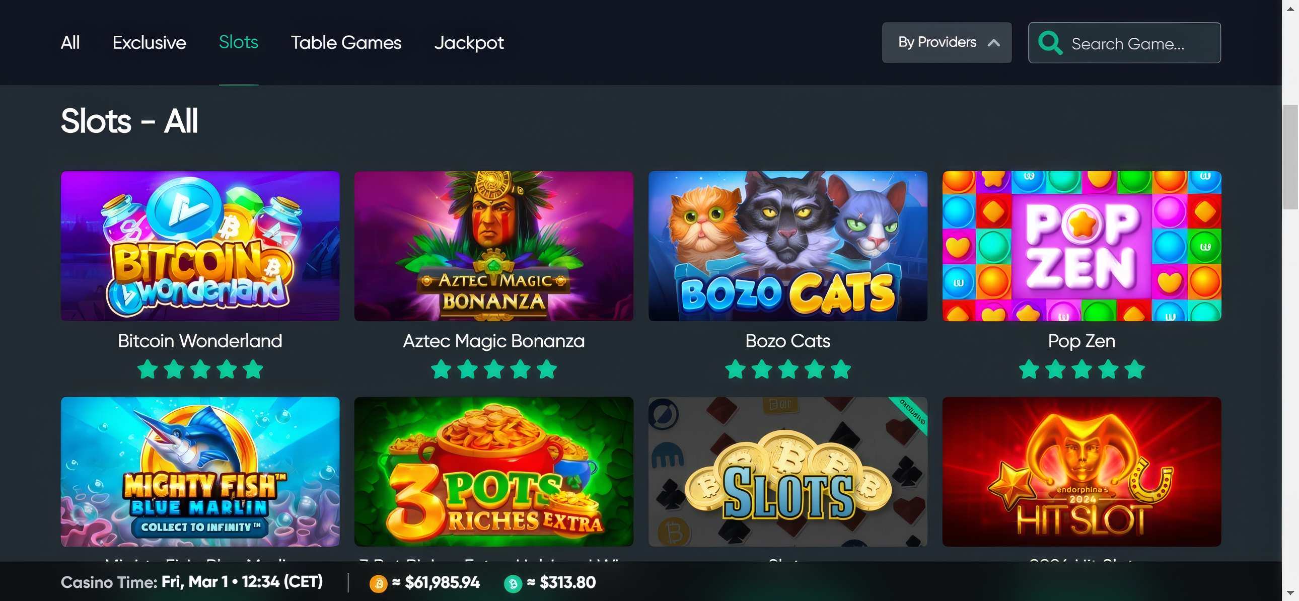 Bitcoin.com Games desktop screenshot 2