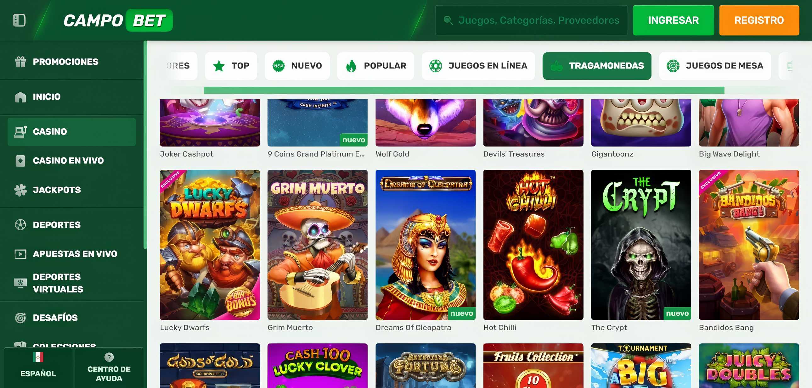 Página de slots d Campobet