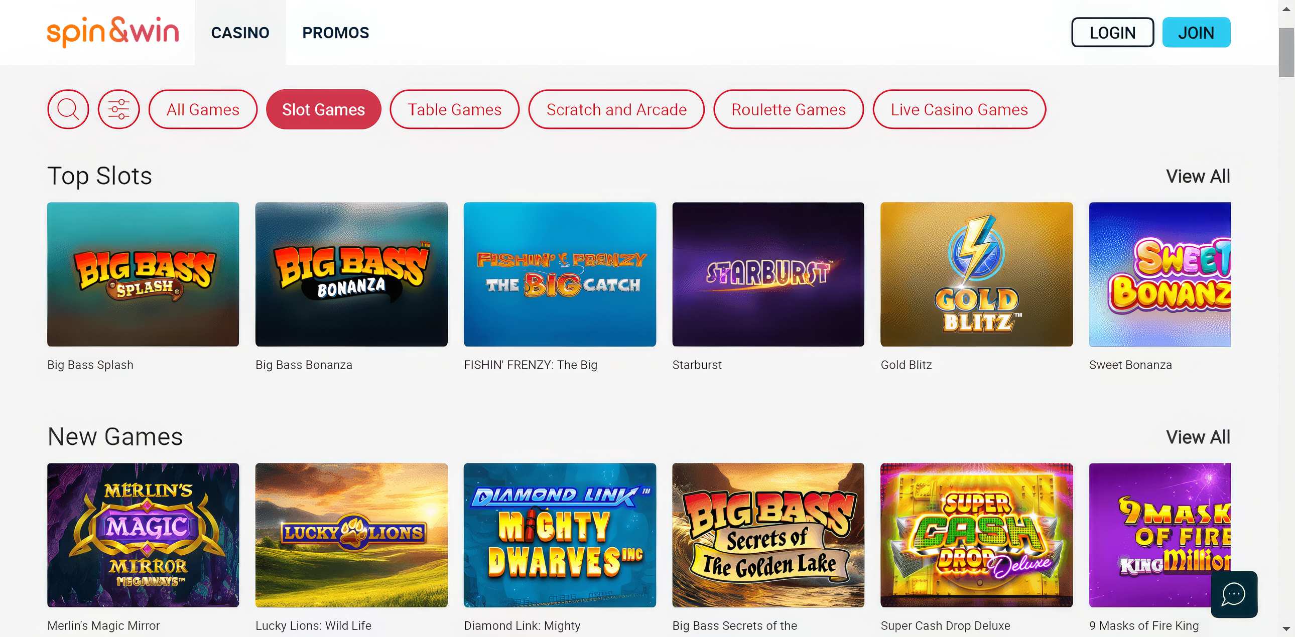 Spin and Win slots