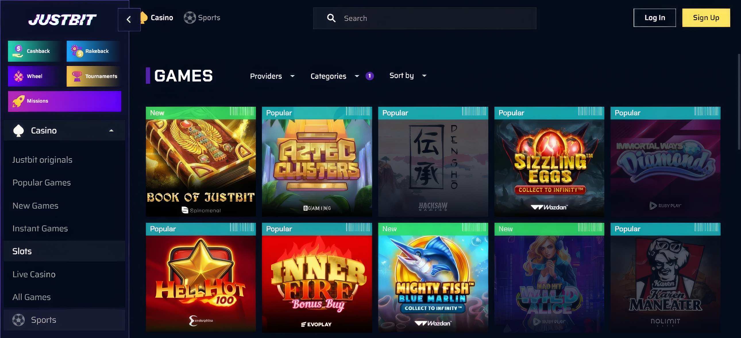 Justbit.io Slots