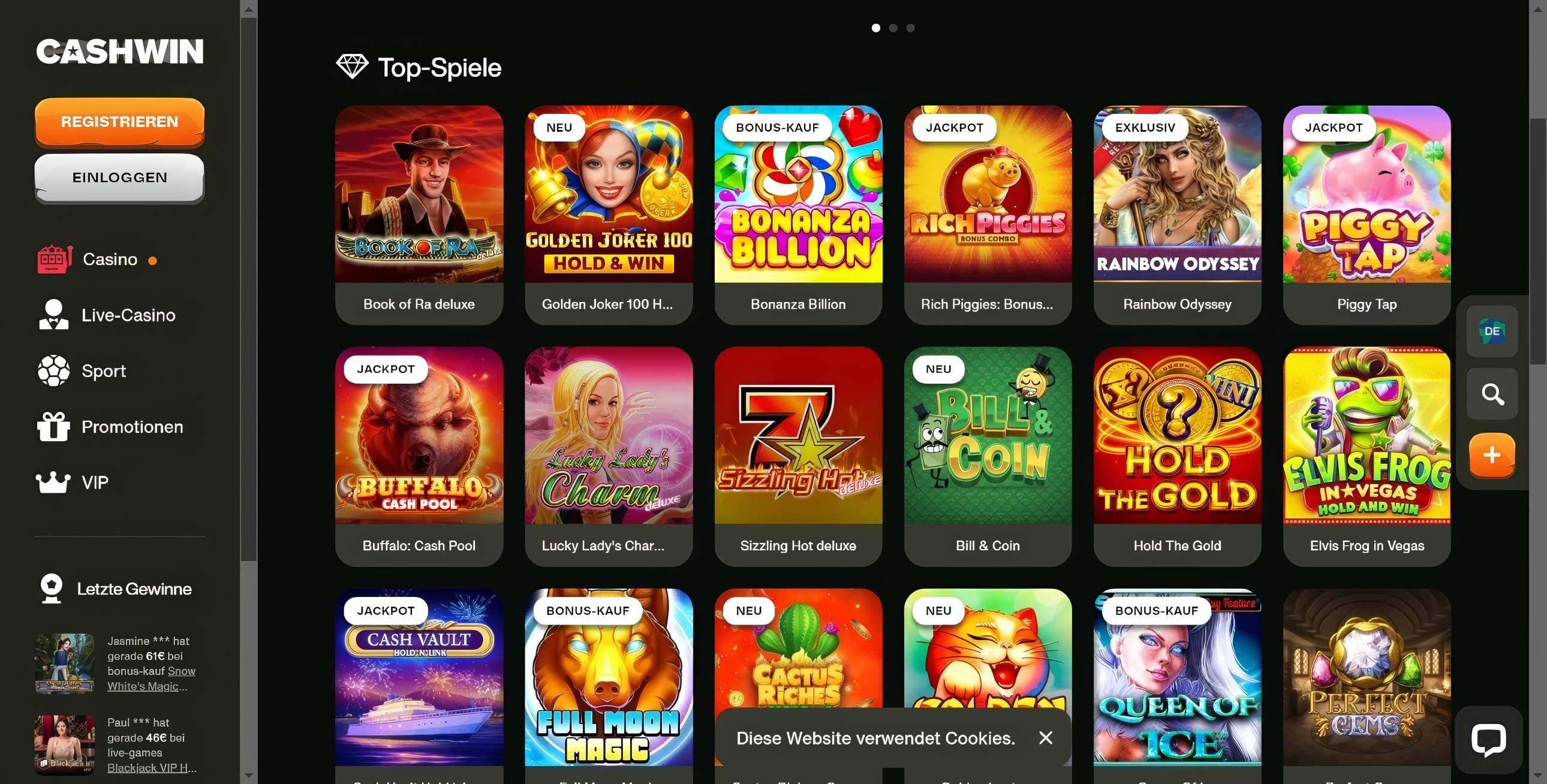 Cashwin desktop screenshot 2