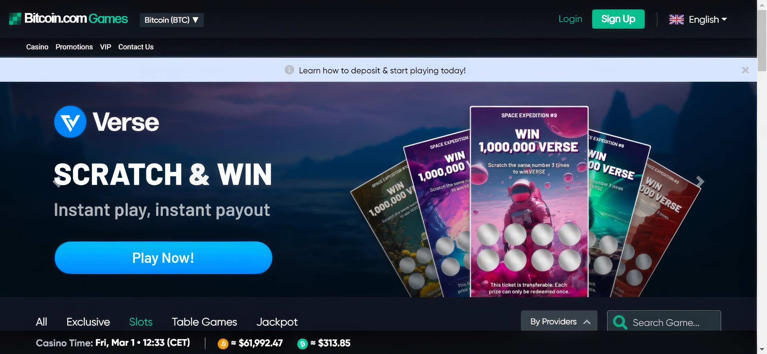 Bitcoin.com Games desktop screenshot 1