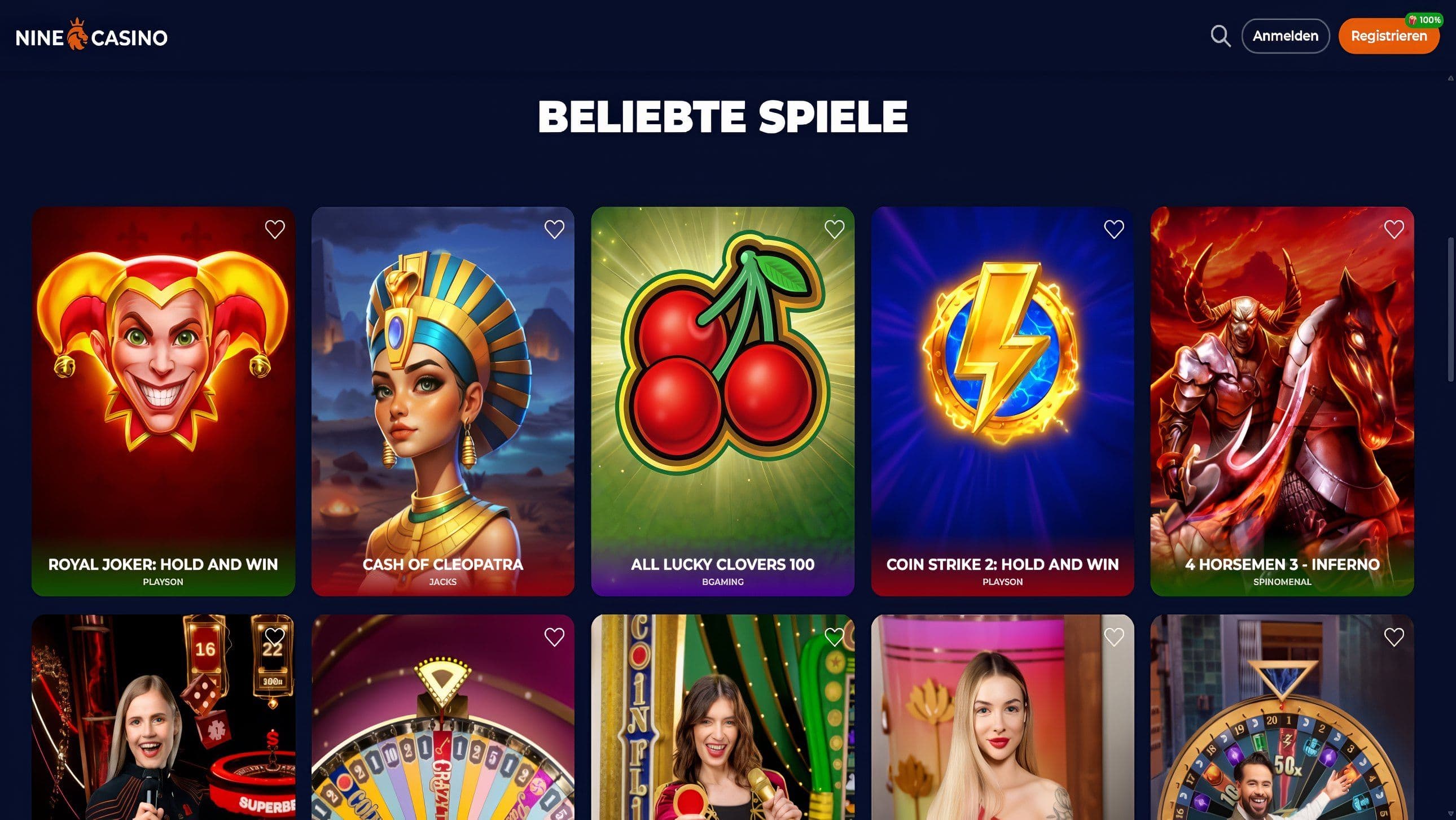 Nine Casino Desktop Slots