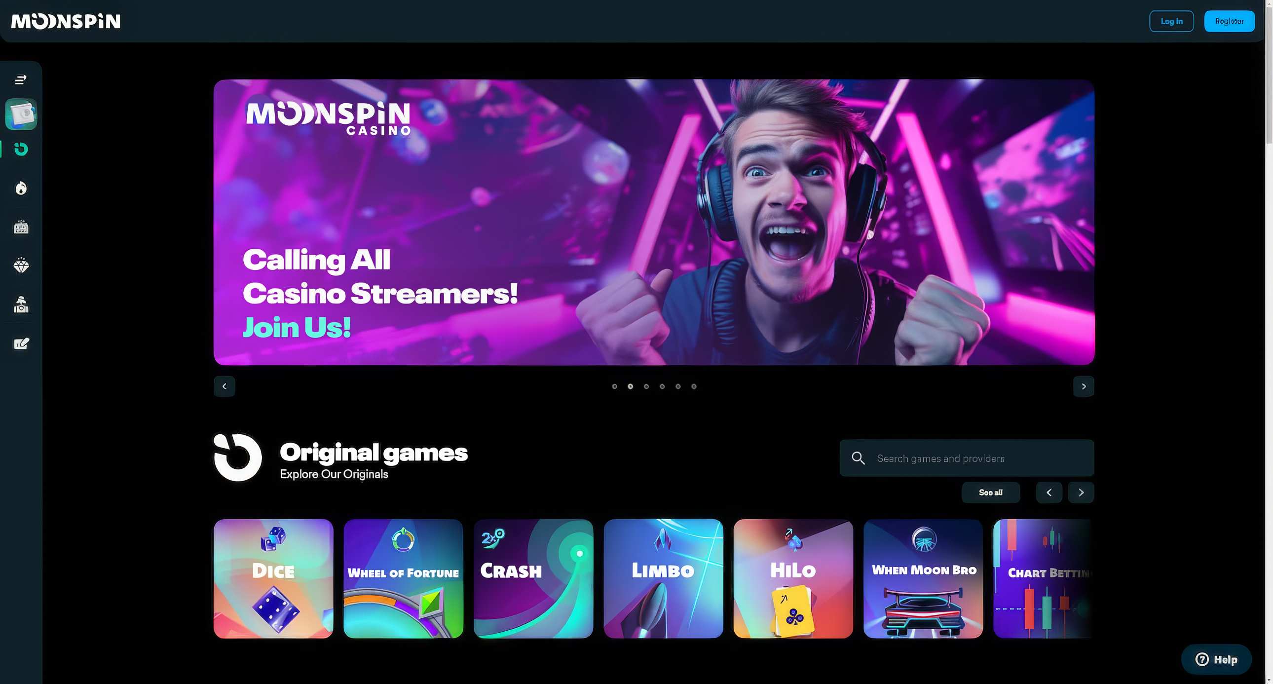 Moonspin Casino Home
