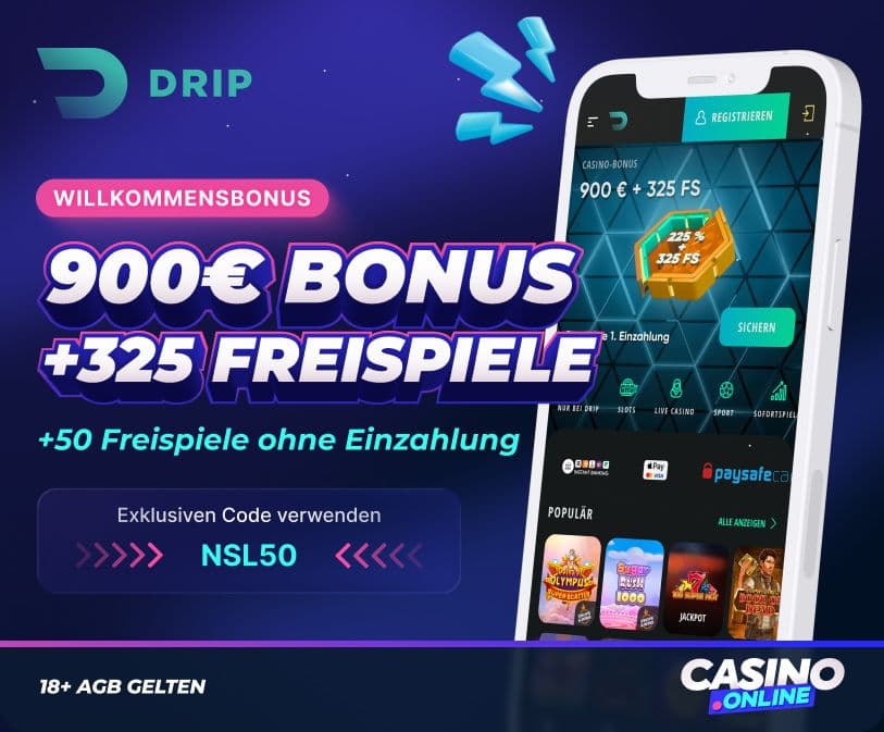Drip Casino Willkommensbonus