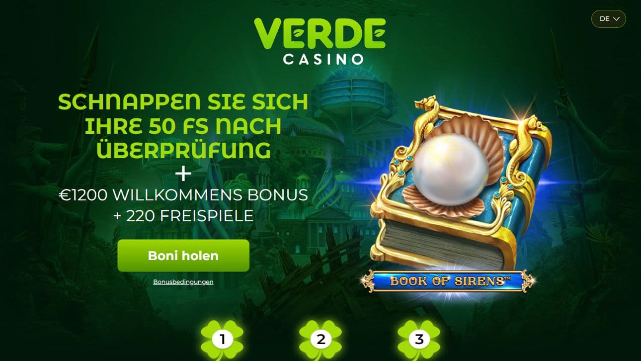 Verde Casino 50 Freispiele No Deposit Desktop