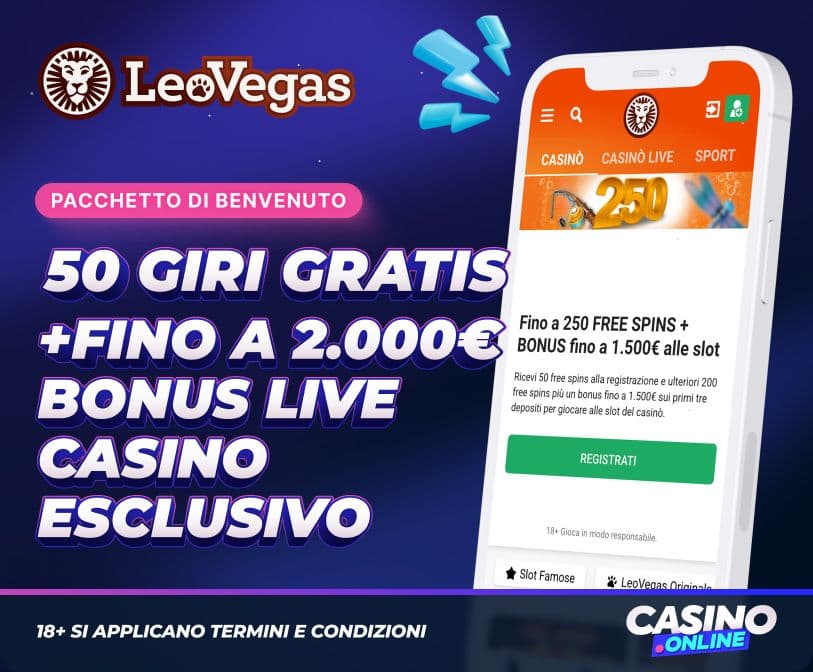 LeoVegas Casino Bonus Benvenuto