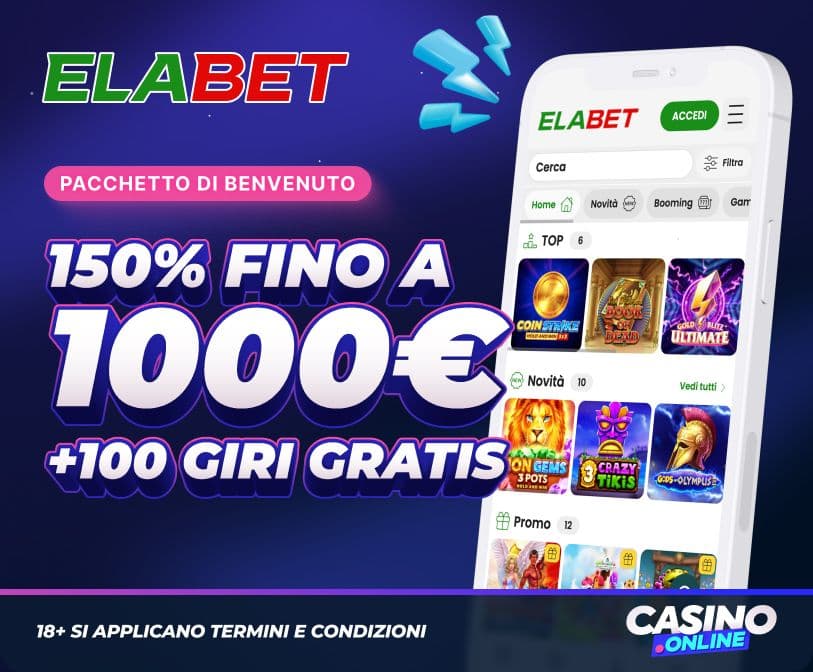 Elabet Casino Bonus Benvenuto