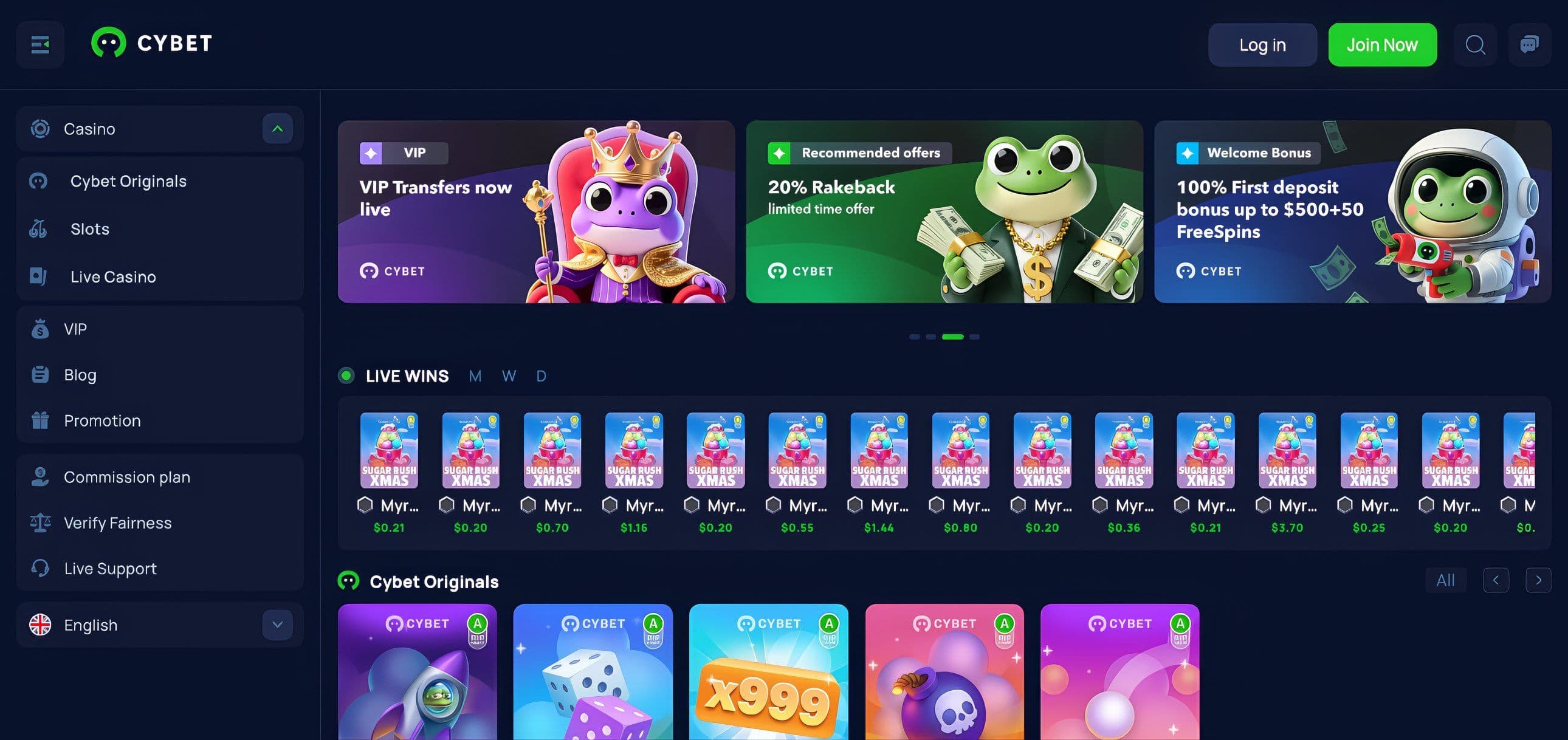 Cybet Casino Home