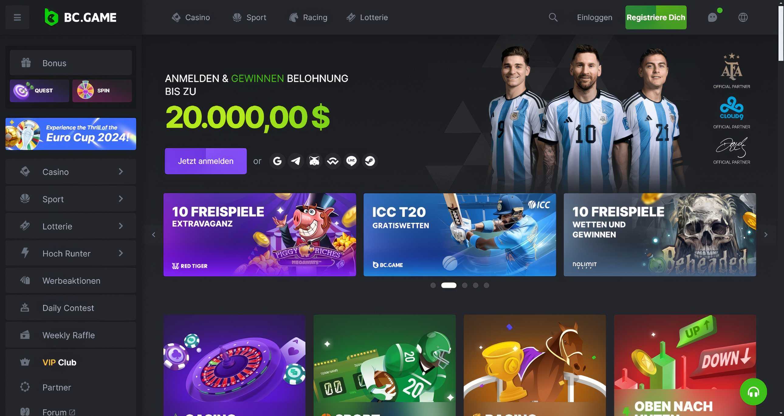 bc game erfahrungen homepage bild