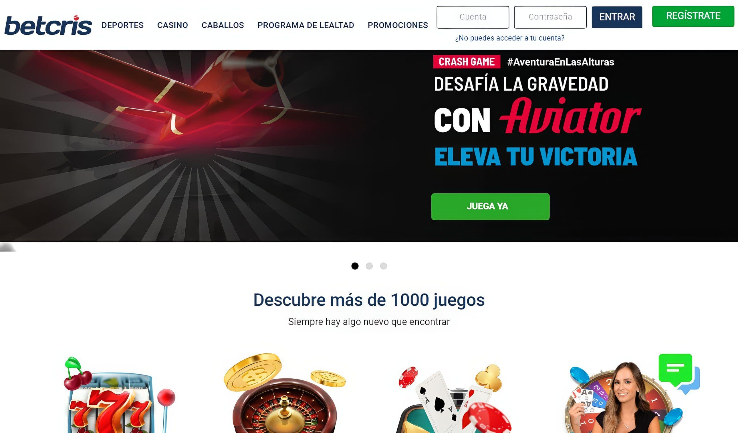 Lobby de Casino en Betcris